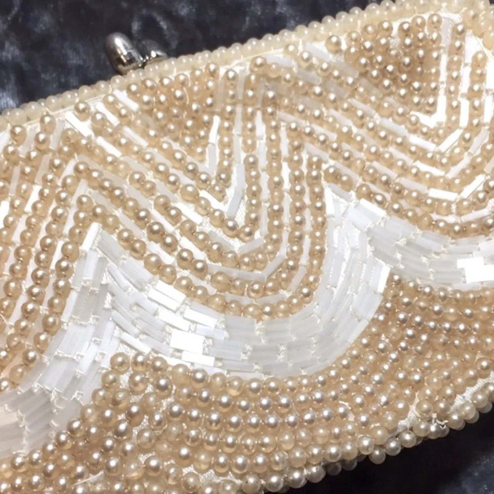 Vintage Beaded Clutch Evening Bag La Regale Mid Century Glam